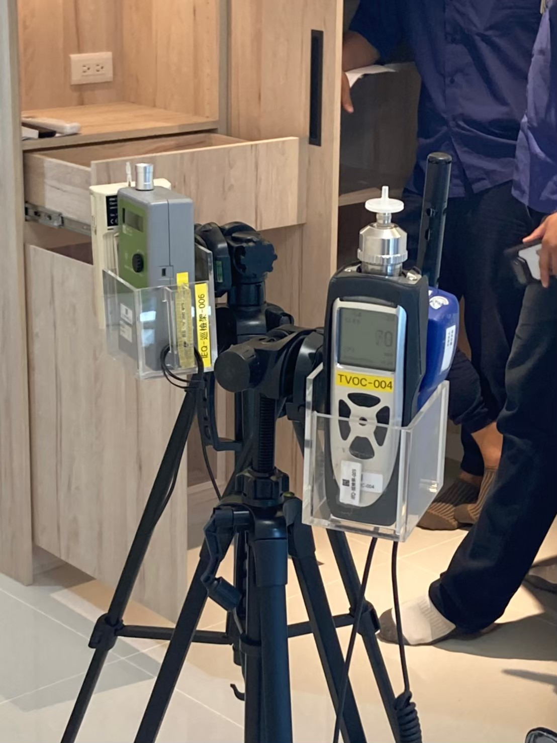 住宅內 TVOC 第三方現場檢測設備的架設情境